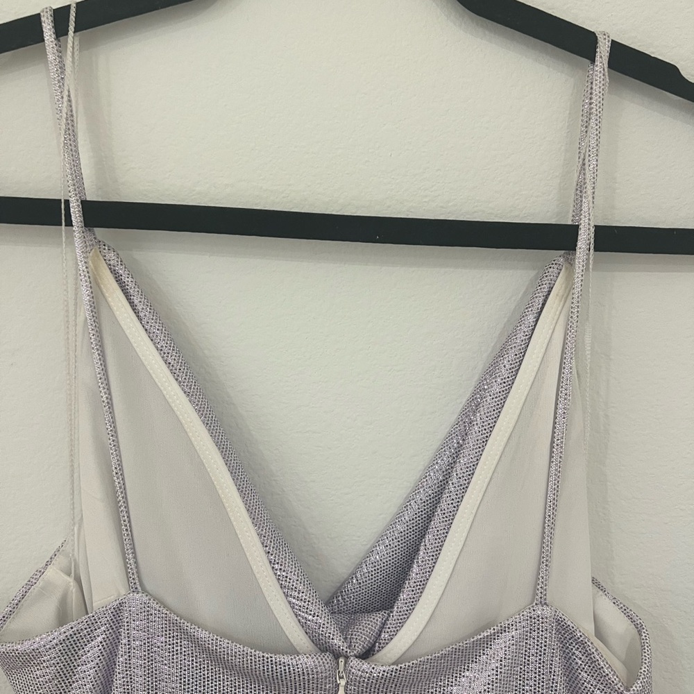 Lavender Cowl Neck Mini Dress - Picture 9 of 9